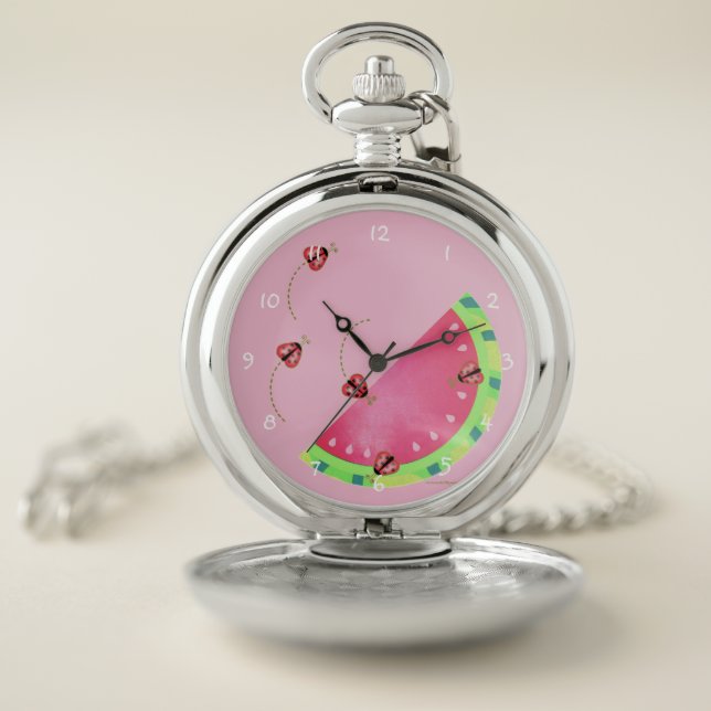 Ladybug's Watermelon Pocket Watch (Inside)