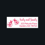 Ladybugs Wedding Return Address Stamp Self Inking<br><div class="desc">This personalized, cute self-inking return address rubber stamp has two ladybugs or ladybirds with spots. It has two sample names and return address. ----- Add your name, either your first names, or your last name, and address in the template to personalize. You can change the font style if you want....</div>