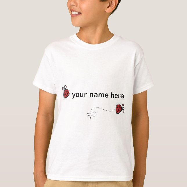Ladybugs with Personalization T-Shirt (Front)