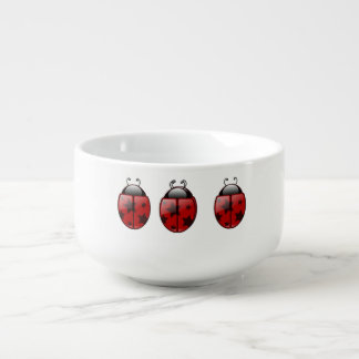 Ladybugs with Stars on Wings Bowls