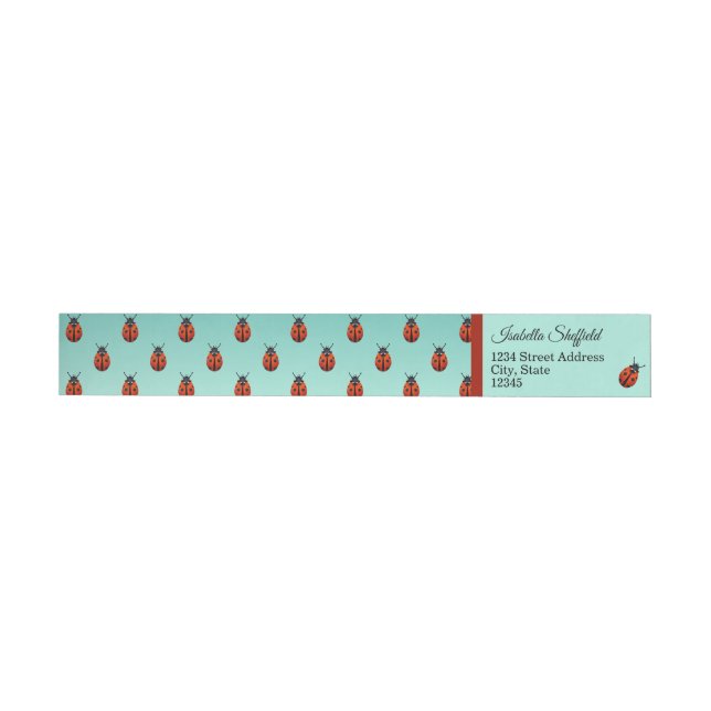 Ladybugs Wrap Around Label (Individual)