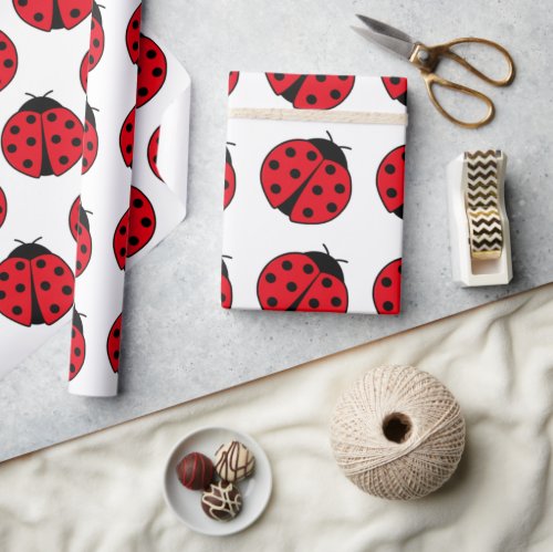 Ladybugs  wrapping paper