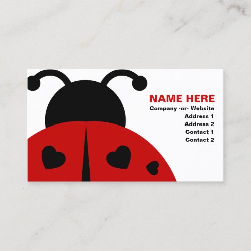 ladybugz. business card template