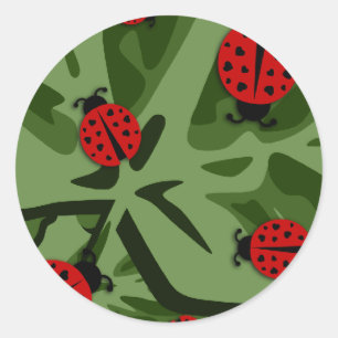 ladybugz. classic round sticker