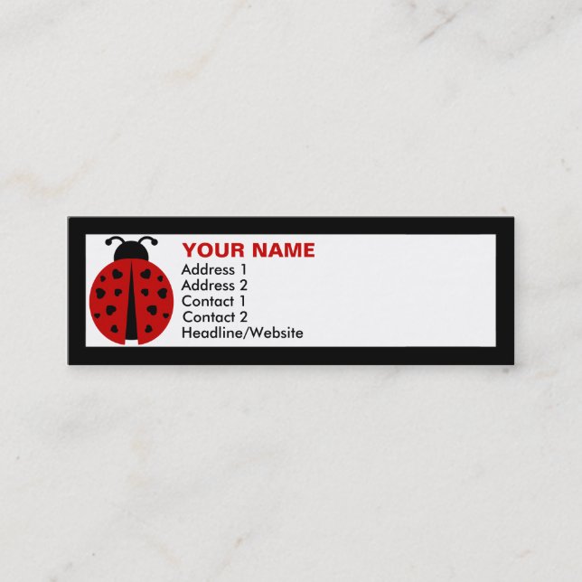 ladybugz. mini business card (Front)