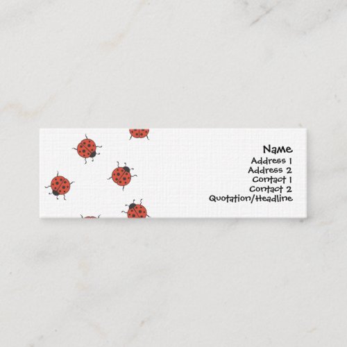 Ladybugz Pattern Mini Business Card