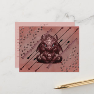 LadyLotusDragon Pink Dragon Postcard