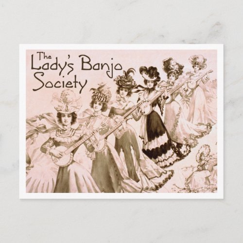 The Lady's Banjo Society Postcard