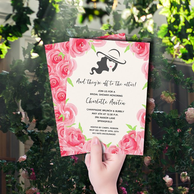 Lady's Big Hat Bridal Shower Invitation (Creator Uploaded)