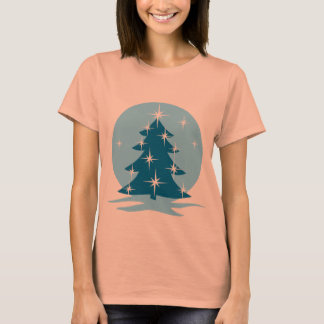 Lady's Blue Christmas Shirts Blue Tree T-Shirts