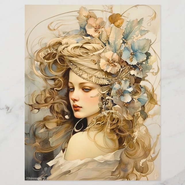 Lady's Elegance Scrapbook Paper (Front)