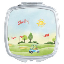 Lady's Golf compact mirror