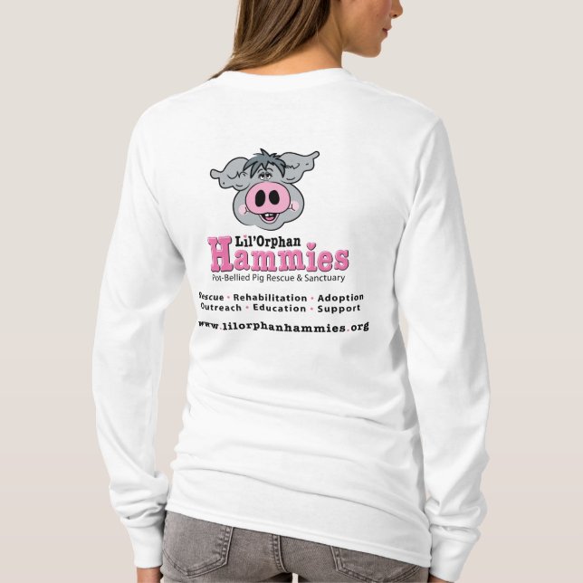 Lady's Hammie Logo Hoodie T-Shirt (Back)