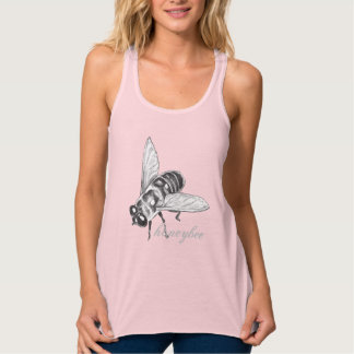 Lady's Honeybee Tank Top Women's Honey Bee Shirt