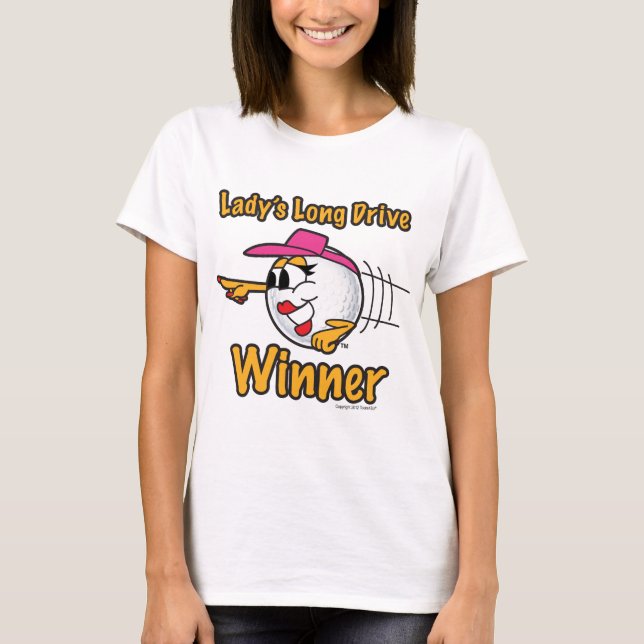 Lady's Longest Drive Winner T-Shirt (Front)