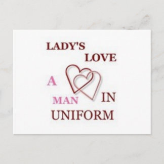 Ladys Love A Man In Uniform Postcard