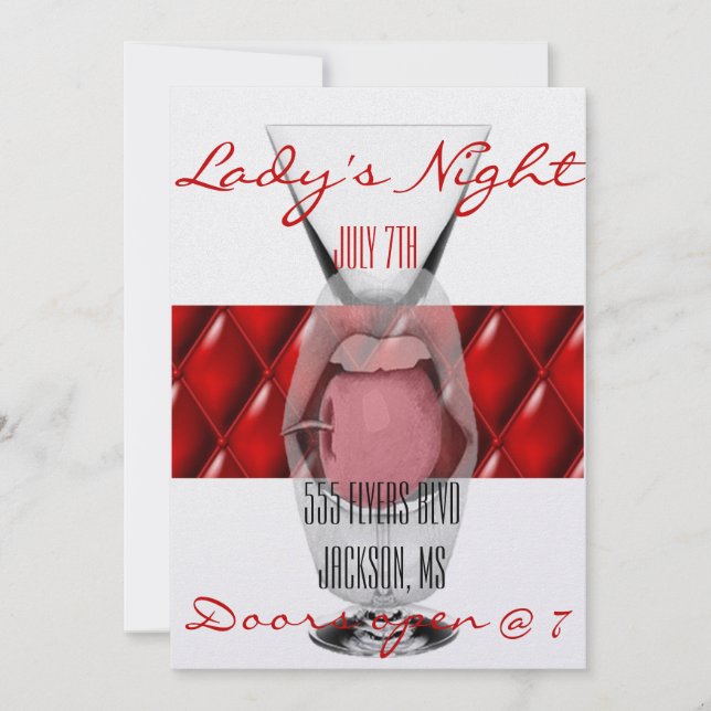 Lady's Night Party Flyer Invitation (Front)