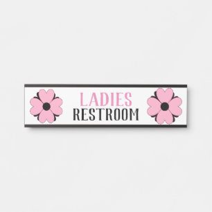 Lady's Restroom Hanging Door Sign Name Plate