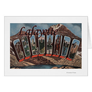 Lafayette, Colorado - Large Letter Scenes Cards