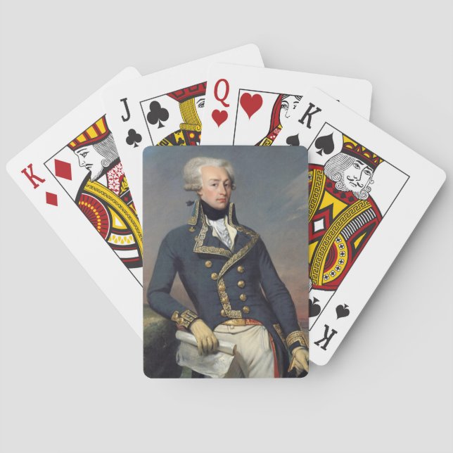 Lafayette Deck of Cards, Marquis de Lafayette Poker Cards (Back)