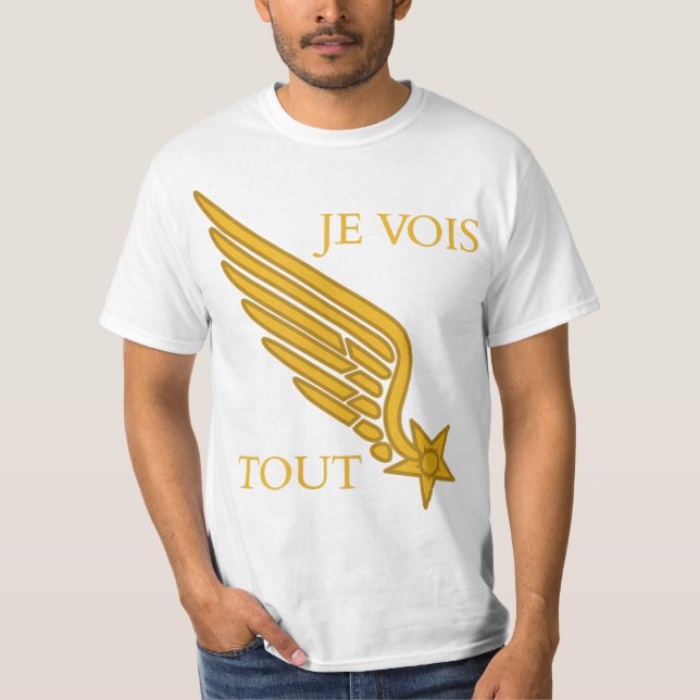 Lafayette Escadrille Pilot's Collar Insignia WW1 T-Shirt (Front)