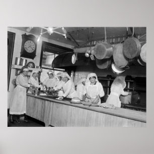 Lafayette Hotel Kitchen, early 1900s Poster