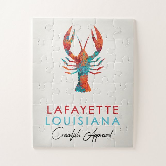 Lafayette Louisiana Crawfish Bright Jigsaw Puzzle (Vertical)