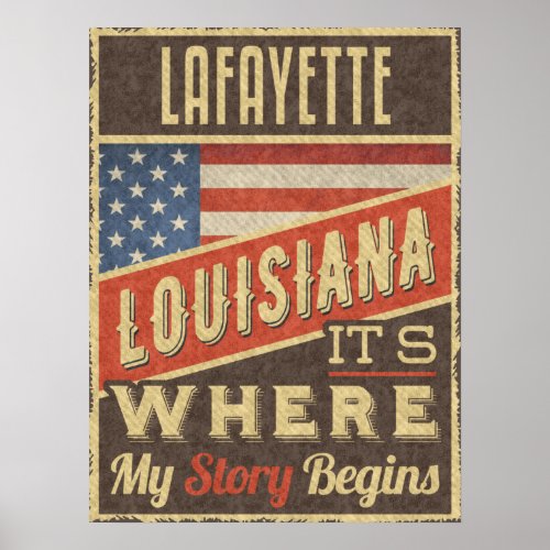 Lafayette Louisiana Poster