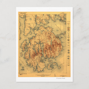 Lafayette National ParkPanoramic Map Postcard