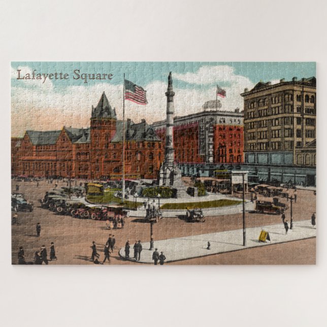 Lafayette Square Vintage Buffalo NY Puzzle (Horizontal)