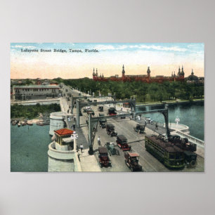 Lafayette St. Bridge, Tampa, Florida Vintage Poster