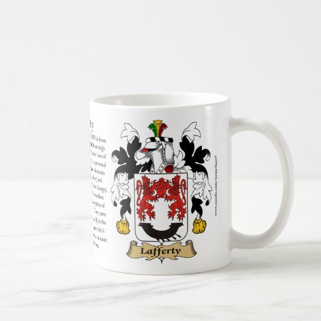 Lafferty, the Origin, the Meaning and the Crest Coffee Mug (Right)