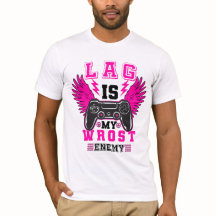 "Lag is my worst enemy" - Gamer graphic T-shirt