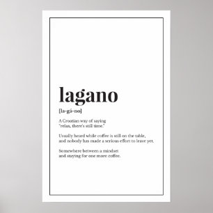 Lagano Croatian Typography Minimal Print