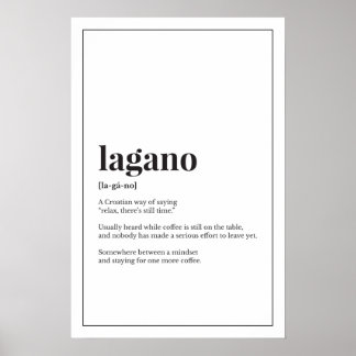 Lagano | Croatian Typography Minimal Print