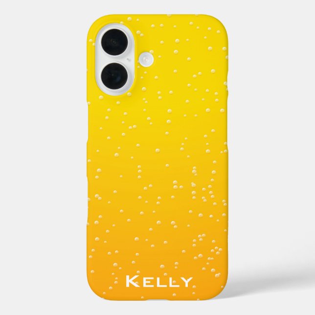 Lager Beer Bubbles with Name Case-Mate iPhone Case (Back)