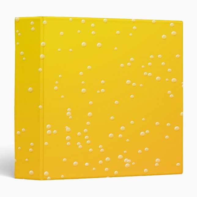 Lager Beer with Tiny Bubbles Background Art 3 Ring Binder (Front/Spine)
