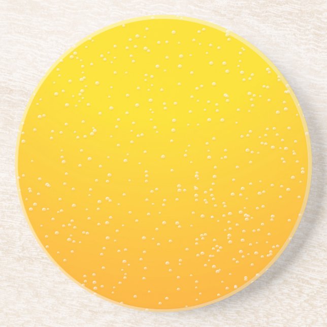 Lager Beer with Tiny Bubbles Background Art Drink Coaster (Front)