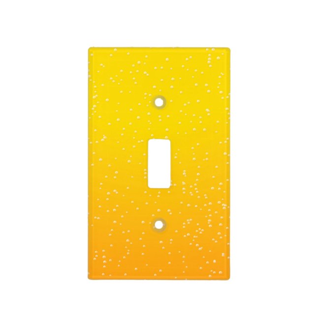 Lager Beer with Tiny Bubbles Background Art Light Switch Cover (Front)