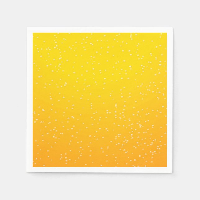 Lager Beer with Tiny Bubbles Background Art Napkins (Front)