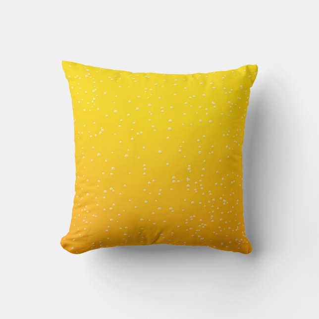 Lager Beer with Tiny Bubbles Background Art Throw Pillow (Front)