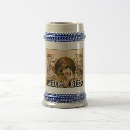 Lager Bier The Healthy Drink Vintage Ad Beer Stein