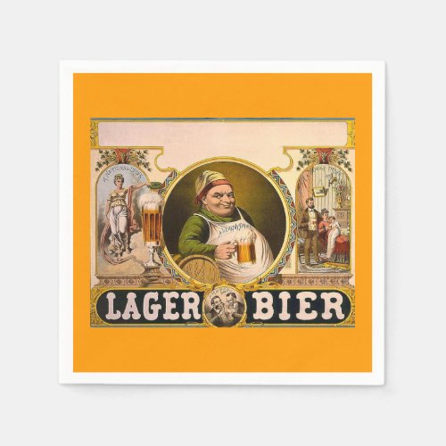 Lager Bier The Healthy Drink Vintage Ad Napkins