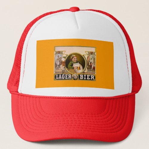 Lager Bier The Healthy Drink Vintage Ad Trucker Hat