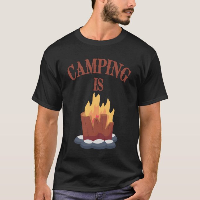 Lagerfeuer im Camp boy T-Shirt (Front)