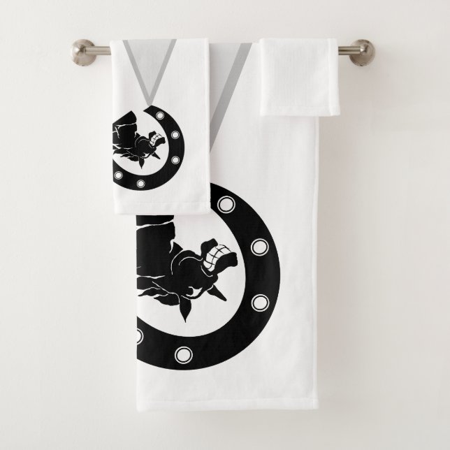 Laghting horse will make  you  smile  bath towel set (Insitu)