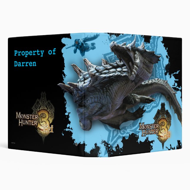 Lagiacrus chasing Hunter 3 Ring Binder (Background)