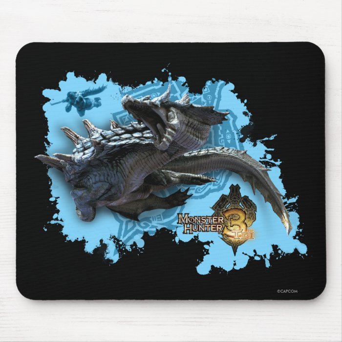 Lagiacrus chasing Hunter Mouse Pads