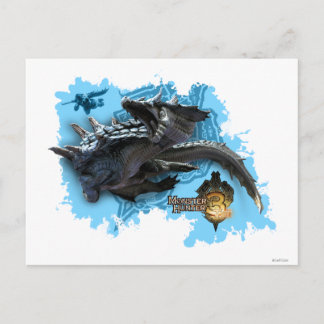 Lagiacrus chasing Hunter Postcard