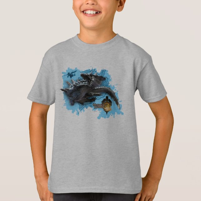 Lagiacrus chasing Hunter T-Shirt (Front)